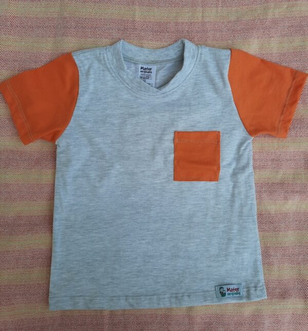 Camisa colorida laranja