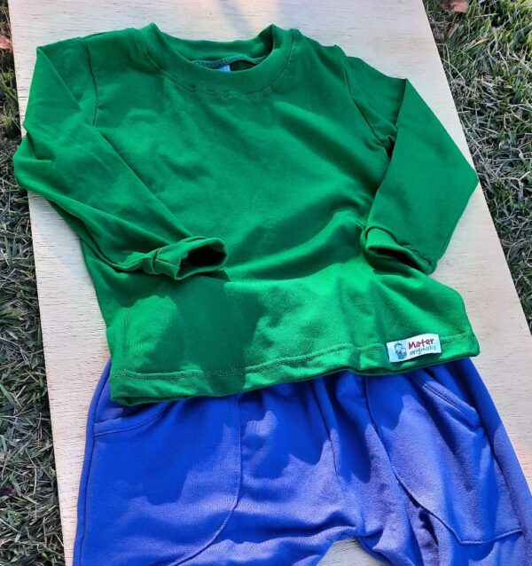 Camisa de manga comprida verde
